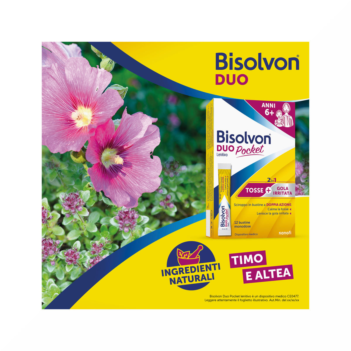 Bisolvon Duo Pocket Lenitivo Sciroppo in Bustina Contro Tosse e Gola Irritata, Adulti Bambini, 12 Bustine Monodose-10
