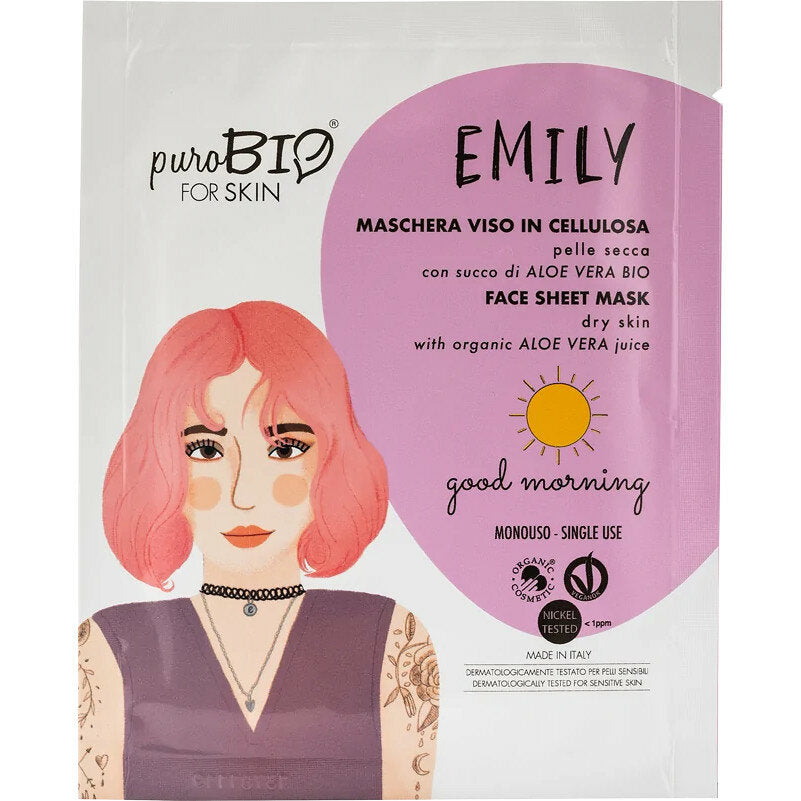 PuroBio For Skin Emily  Maschera Viso in cellulosa Good Morning 1 maschera monouso-2