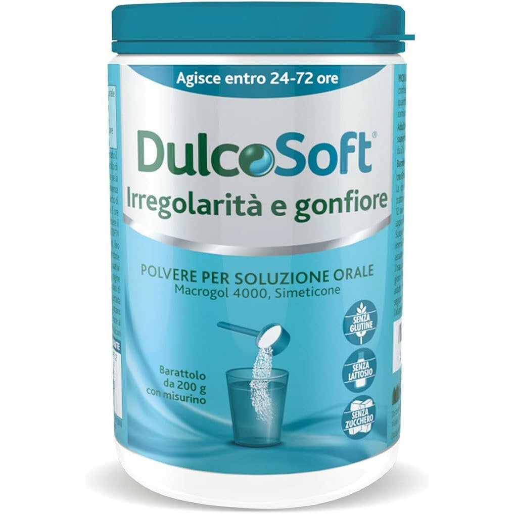 DulcoSoft Irregolarità e Gonfiore Lassativo Macrogol e Simeticone per Stitichezza e Pancia Gonfia 200g-1