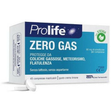 Prolife Zero Gas con Stevia protegge da meteorismo e flatulenza 45 compresse masticabili-3