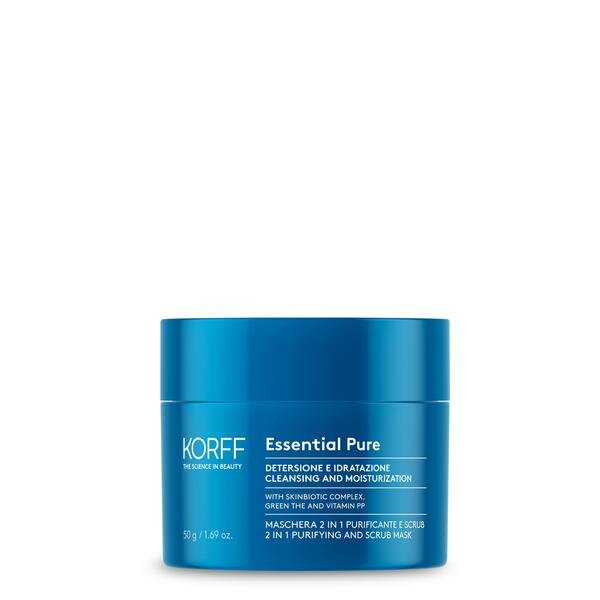 Korff Essential Pure Maschera Viso 2 in 1 Purificante e Scrub 50g-2