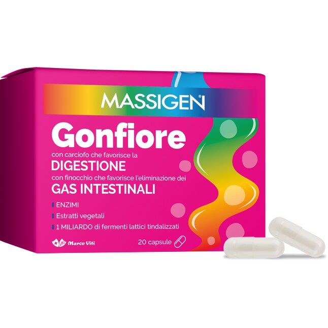 Massigen Gonfiore per favorire la digestione 20 capsule-2