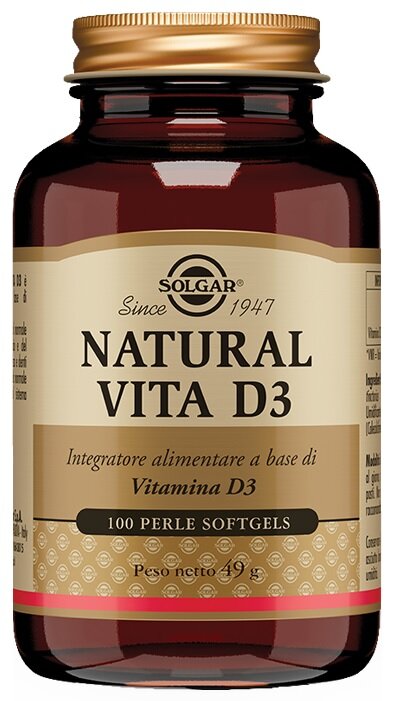 Natural Vita D3 Solgar 100 Perle Integratore Vitamina D3-1