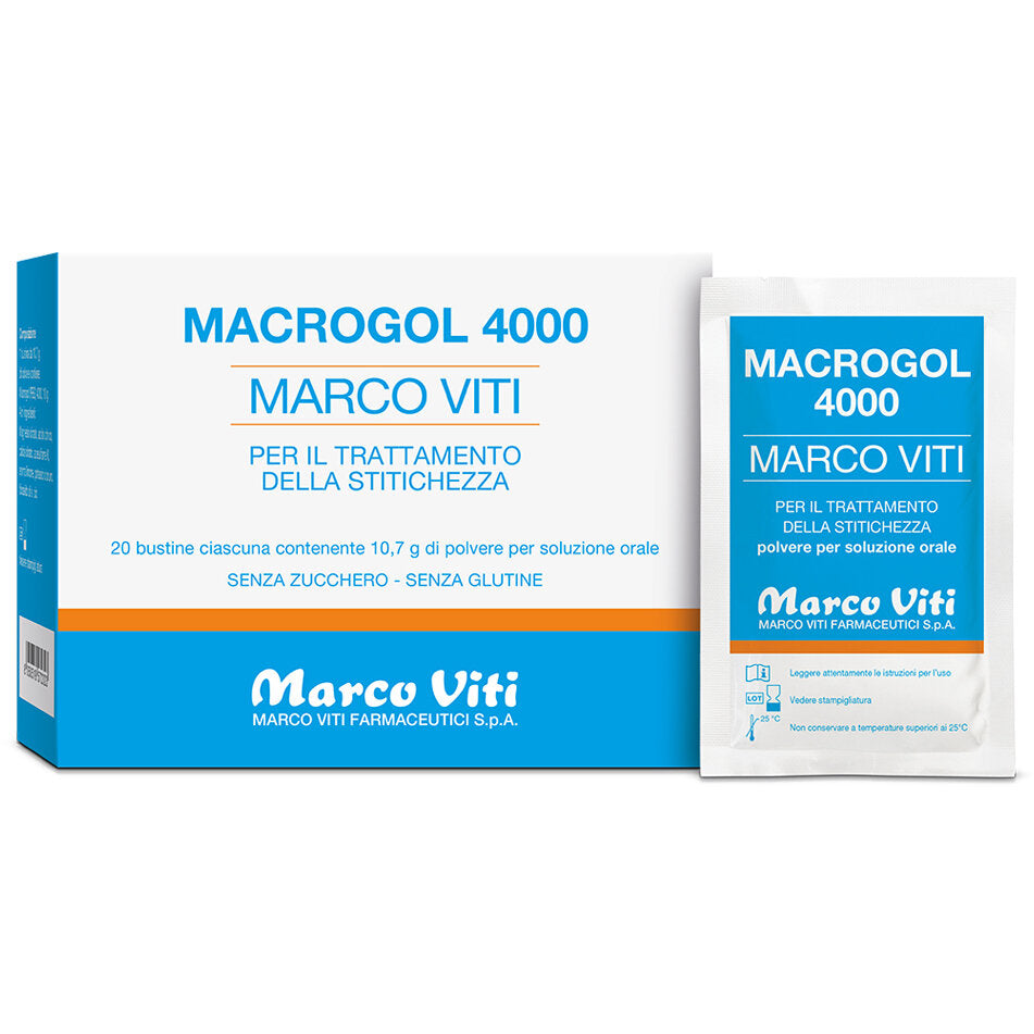 Macrogol 4000 20 Bustine - Lassativo Efficace in Polvere-2