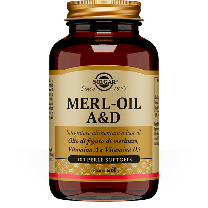 Solgar Merl Oil A&D integratore alimentare 100 Perle Softgel-2