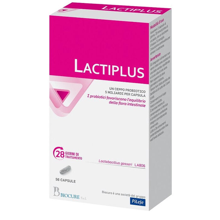 Lactiplus per l'equilibrio della flora intestinale 56 capsule-2