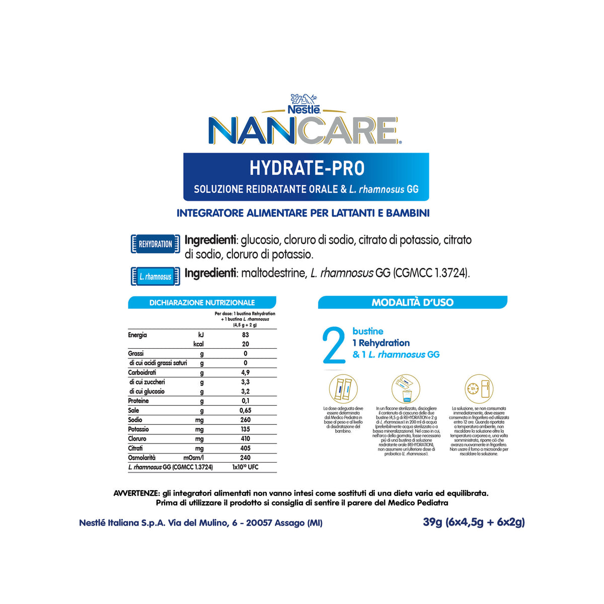 Nestlé Nancare Hydrate-pro Integratore Pediatrico Per Lattanti E Bambini Dalla Nascita 12 Bustine-5