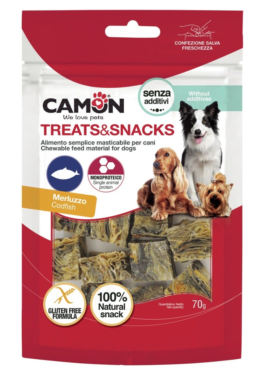 Camon Cubi Di Pelle Di Merluzzo Per Cani 70g 3x3cm-1