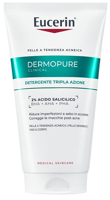 Eucerin Dermopure Clinical Gel Detergente Tripla Azione 150ml-1