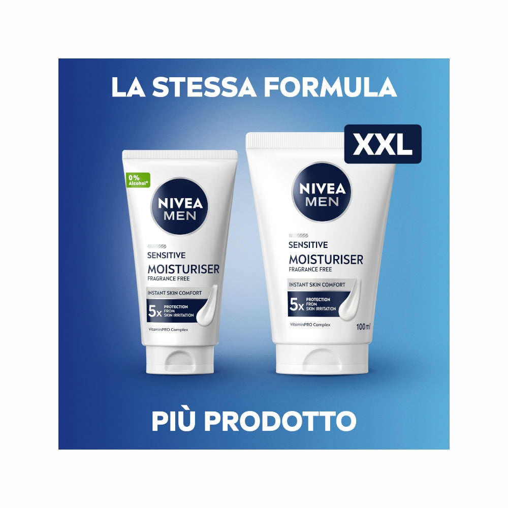 Nivea Men Sensitive Crema Idratante Uomo XXL 100ml-4