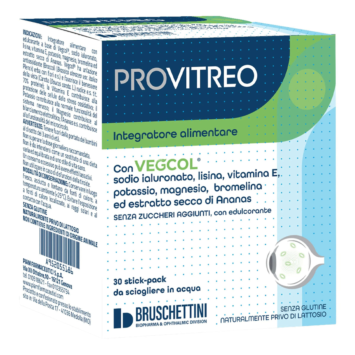 Provitreo 30 Bustine con Edulcorante Senza Zuccheri Aggiunti Glutine Naturalmente Privo di Lattosio