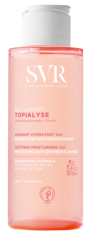 SVR Topialyse Gel Lavante Detergente Protettivo Anti-Secchezza Viso e Corpo 100 ml