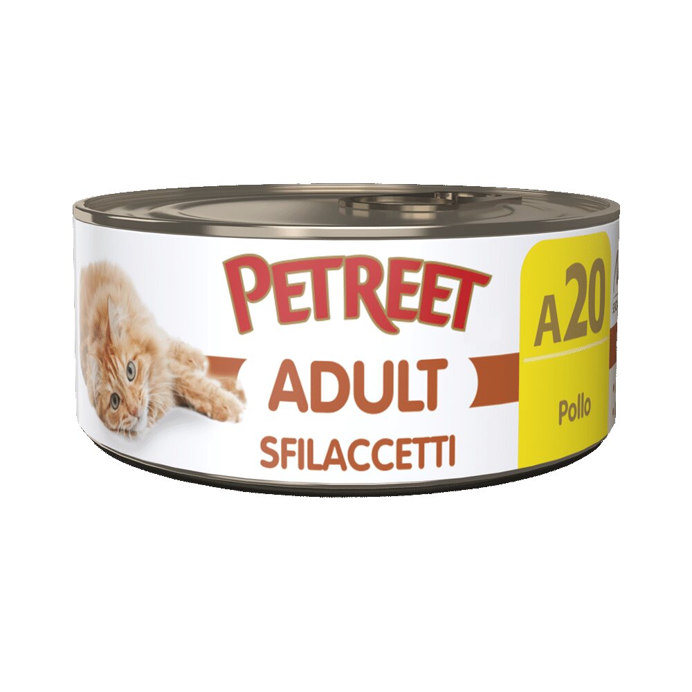 Petreet Natura Sfilaccetti di Pollo alimento umido per gatti adulti 70g-2