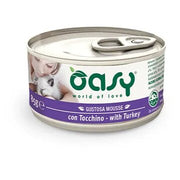 Oasy Wet Cat Mousse Con Tacchino Per Gatti Adulti Lattina 85g-2