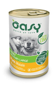 Oasy Wet Monoproteico Patè Di Maiale Per Cani Adulti Taglia Media/Grande 400g-2