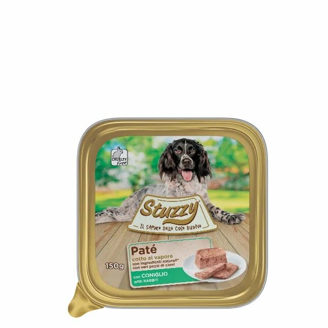 Stuzzy Paté Classico Con Coniglio Per Cani Adulti Vaschetta 150g-2