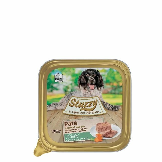 Stuzzy Paté Classico Con Vitello E Carote Per Cani Adulti Vaschetta 150g-2