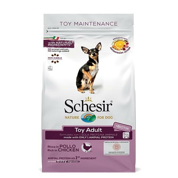 Schesir Riccco In Pollo Cibo Secco Cani Adulti Taglia Toy Sacco 800g-2