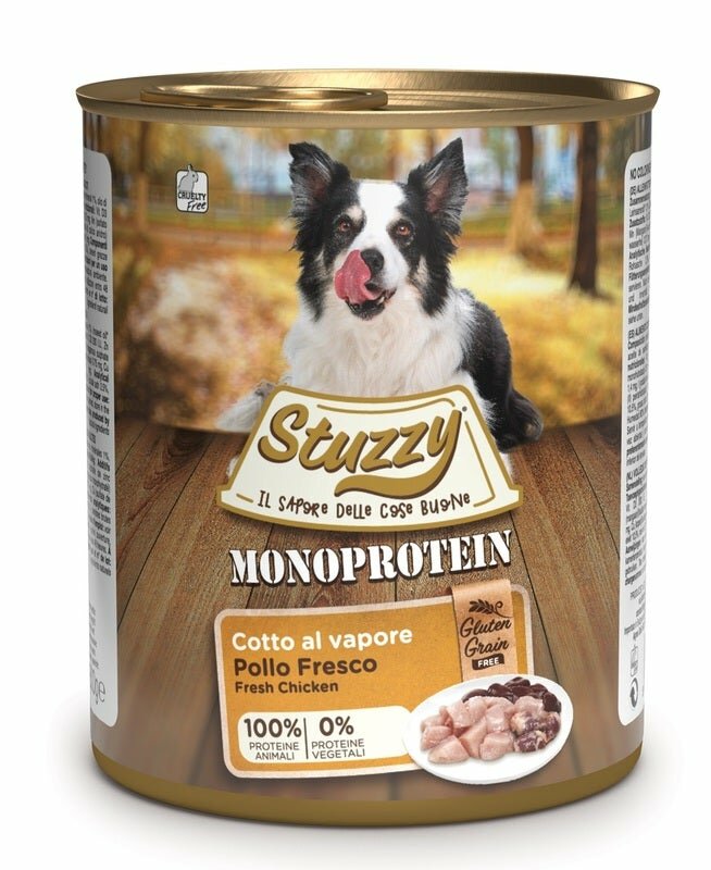Stuzzy Monoprotein Al Pollo Cibo Umido Cani Adulti Barattolo 800g-2