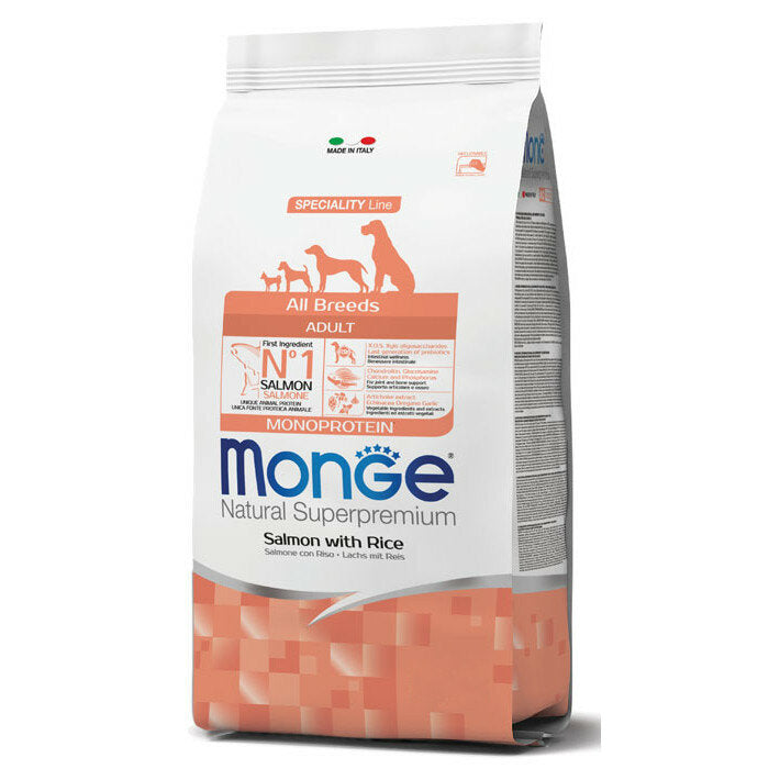 Monge Salmone E Riso Cibo Secco Per Cani Adulti Sacco 2,5 Kg-2