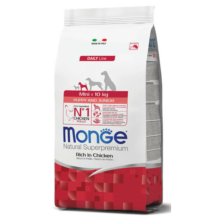 Monge Ricco di Pollo Cibo Secco Per Cani Cuccioli Taglia Piccola Sacco 3 Kg-2