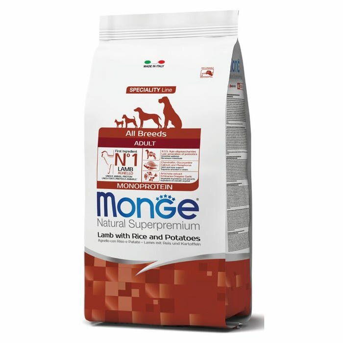 Monge Agnello Riso E Patate Cibo Secco Per Cani Adulti Sacco 12 Kg-2