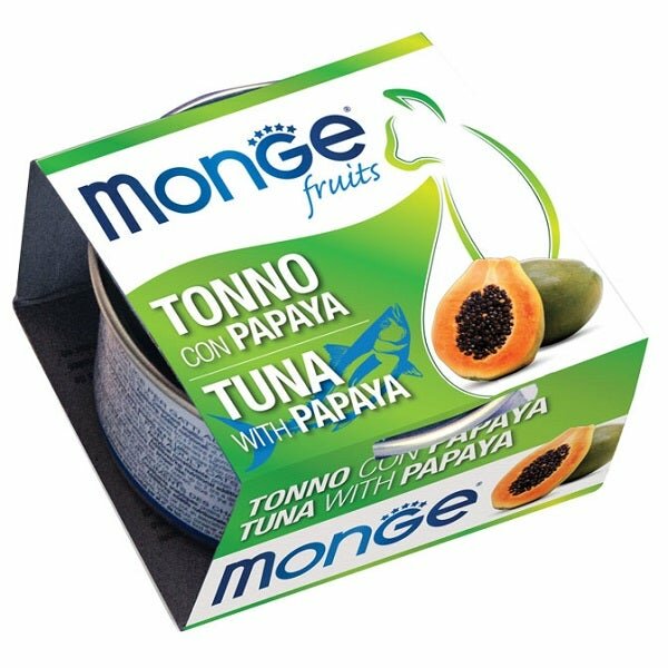 Monge Fruits Pezzetti Di Tonno Con Papaya Cibo Umido Gatti Adulti Vaschetta 80g-2