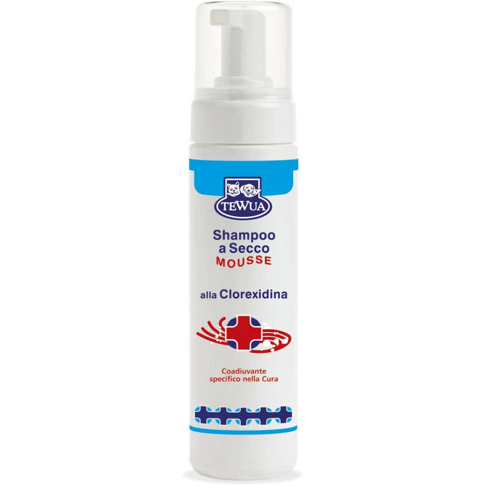 Tewua Mousse Clorexidina Coadiuvante Infezioni Per Tutti I Tipi Di Pelo 200ml-2
