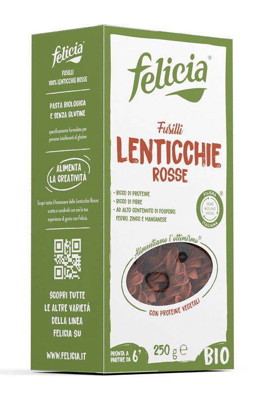 Felicia Bio Fusilli di Lenticchie Rosse 250 g-0
