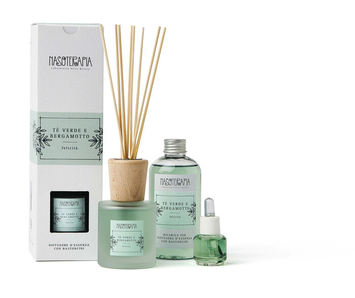 Nasoterapia Felicità Tè Verde e Bergamotto essenza aromatica 15ml-2
