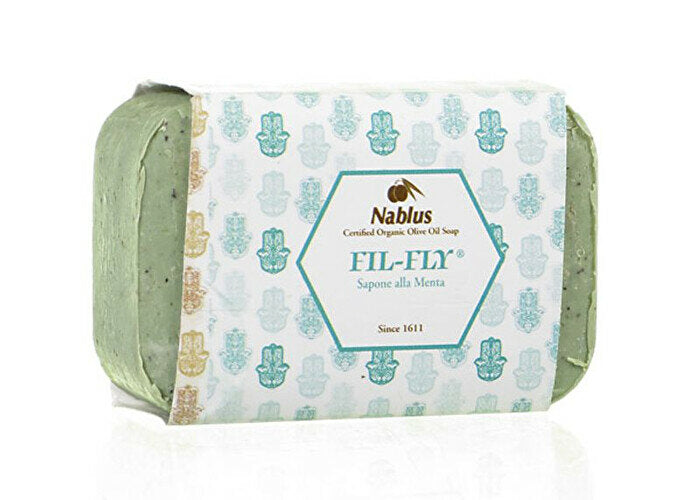 Nablus sapone Fil-Fly biologico vegetale alla Menta 100g-2