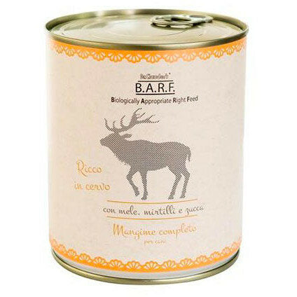 Barf Menu Completo Cibo Umido Trito Di Selvaggina Per Cani Lattina 800g-1