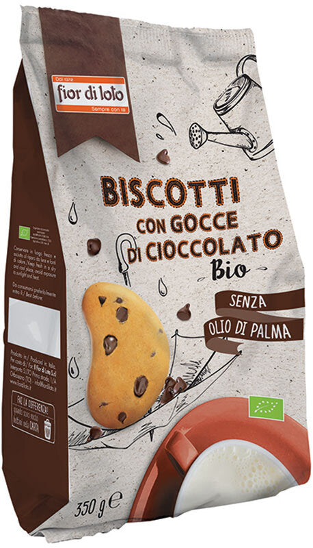 Fior Di Loto Biscotti Con Gocce Di Cioccolato Biologico 350g-1