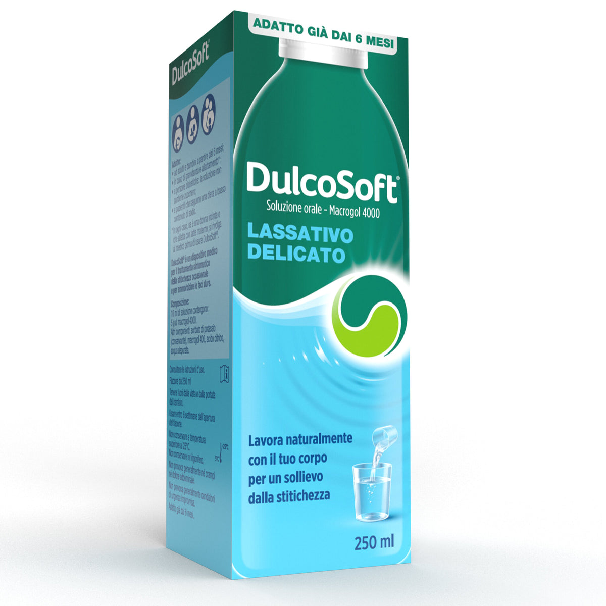 DulcoSoft Lassativo Delicato Macrogol per Stitichezza Soluzione Orale 250ml-1