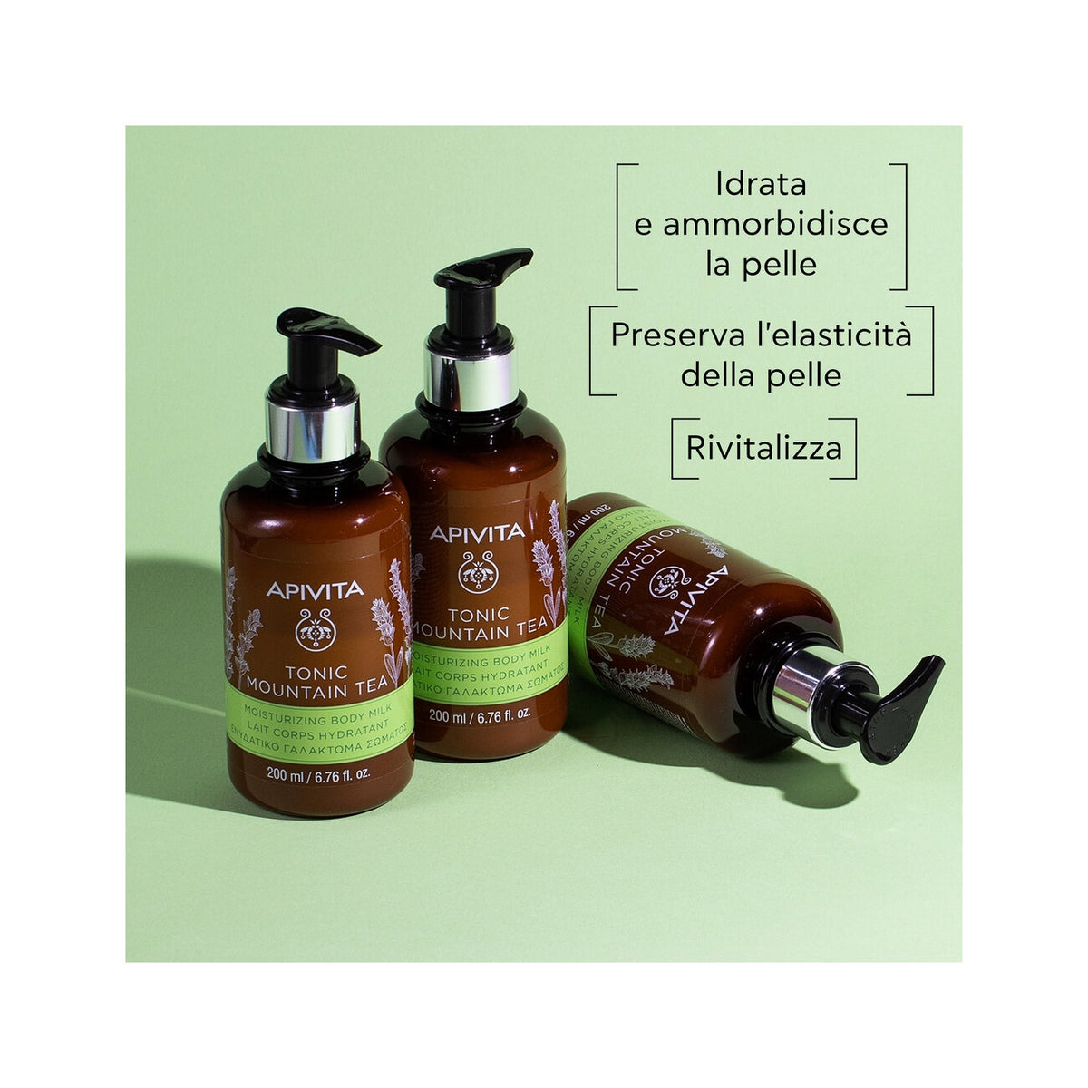 Apivita Tonic Mountain Tea Body Milk latte corpo idratante 200ml-2