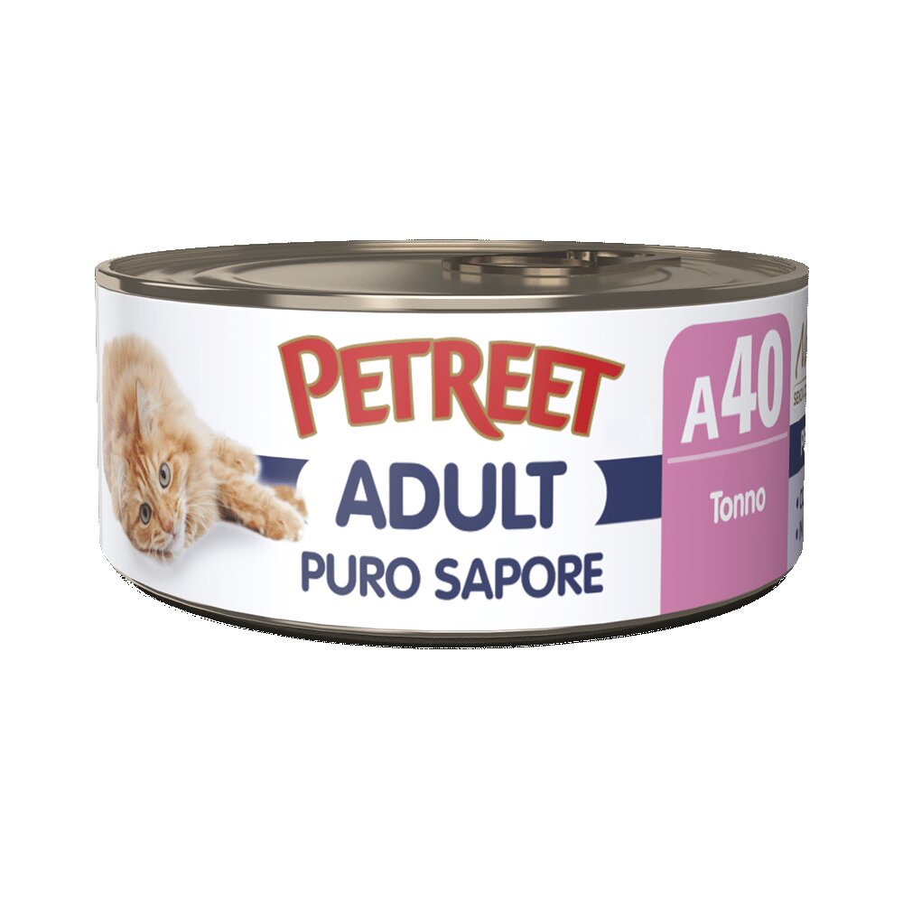 Petreet Puro Sapore Tonno alimento umido per gatti adulti 70g-2