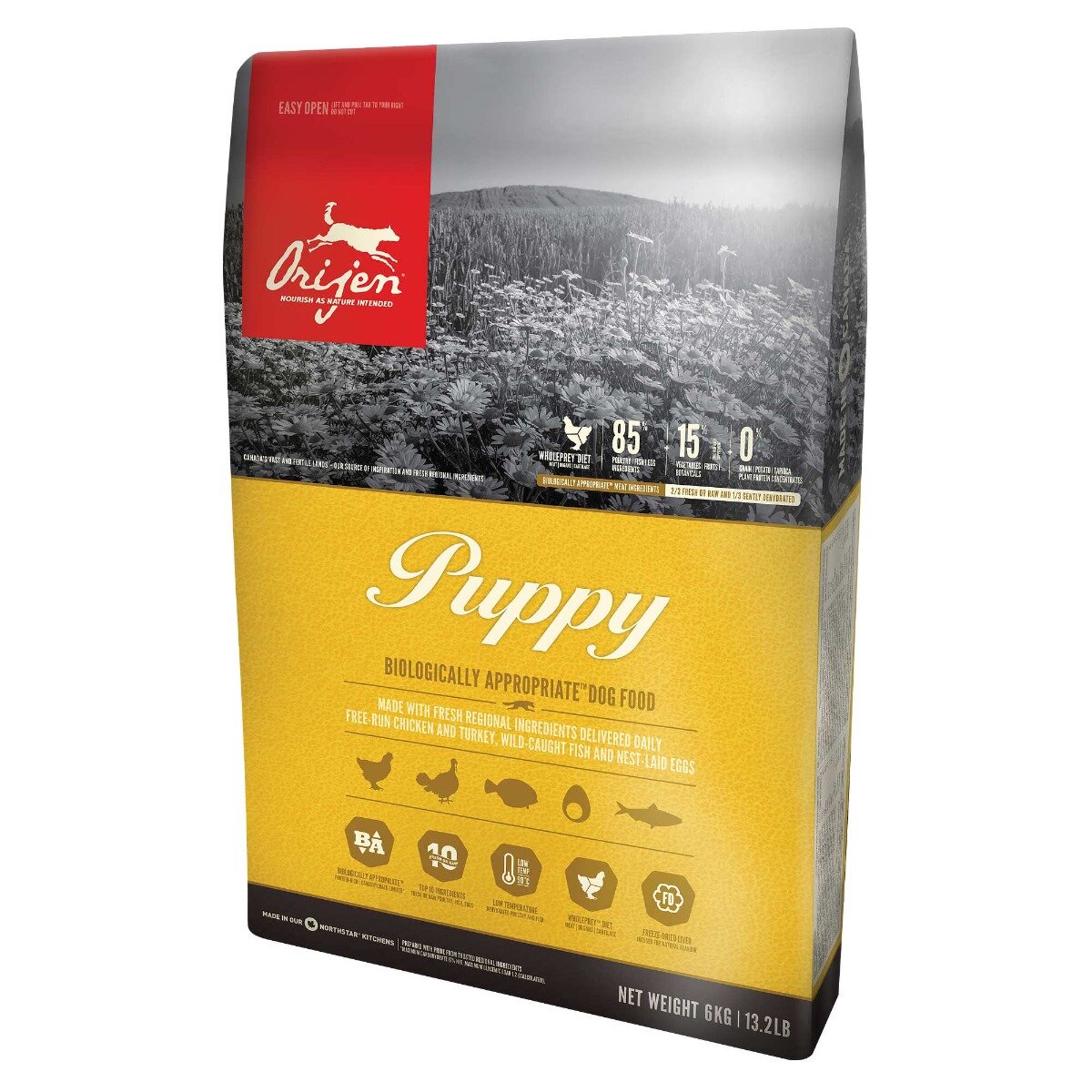 Orijen Puppy crocchette con pollo e tacchino per cani cuccioli sacco 2kg-2