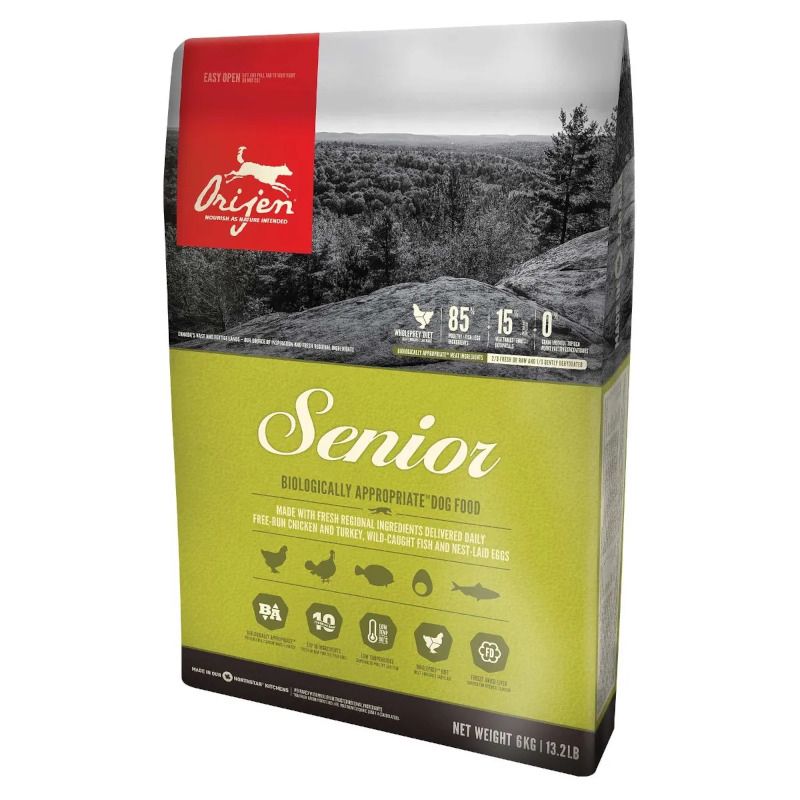 Orijen Senior crocchette con pollo e tacchino per cani adulti e anziani sacco 11.4kg-1