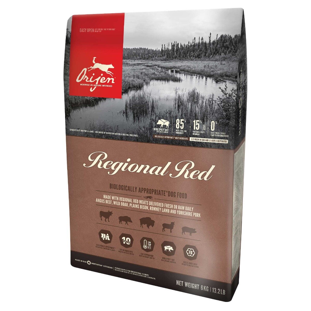 Orijen Regional Red crocchette con manzo angus e cinghiale per cani sacco 2kg-2