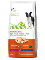 Natural Trainer Crocchette Pollo/Riso/Alga Spirulina Per Cani Adulti Taglia Media Sacco 12kg-2