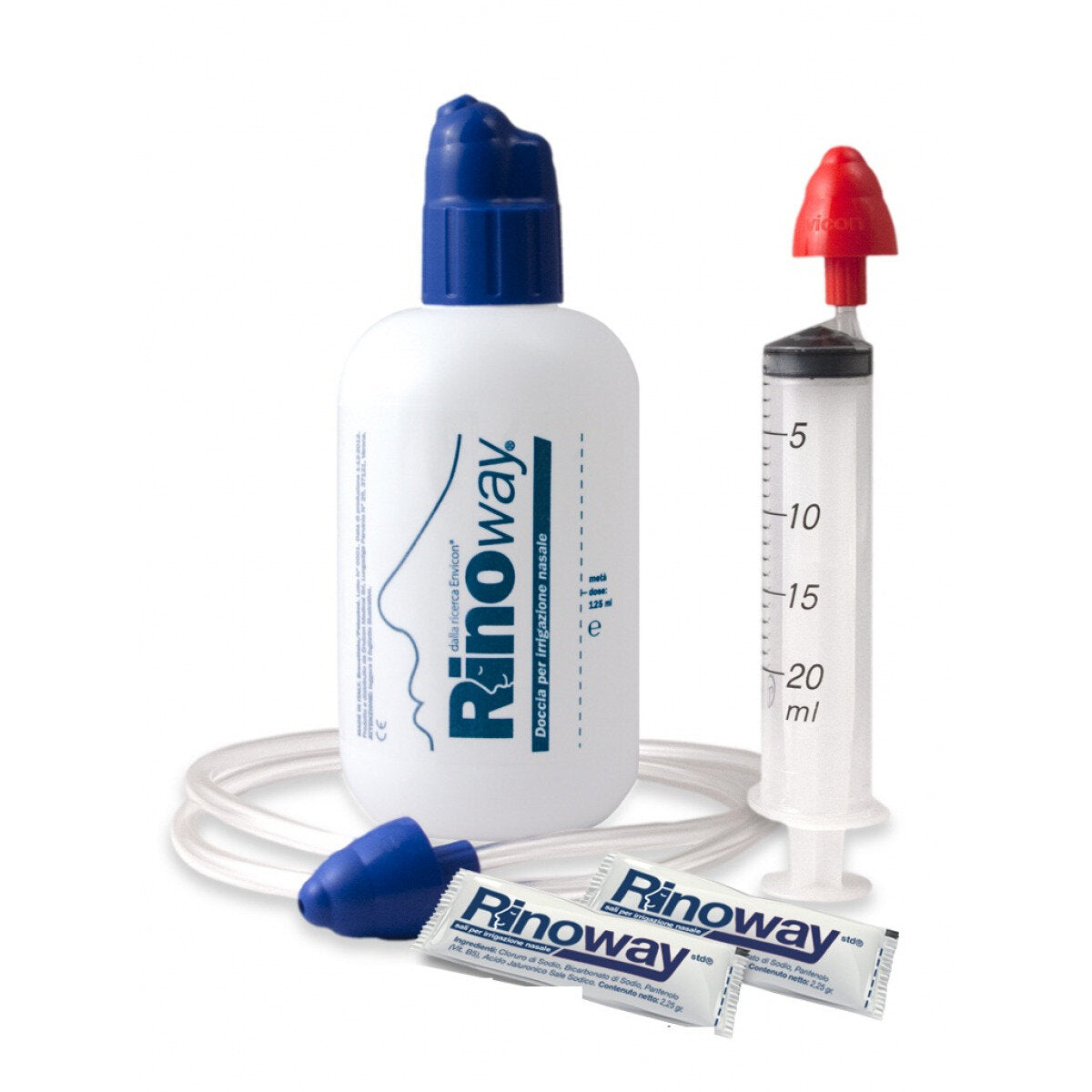 Rinoway Doccia Per Irrigazione Nasale + 15 Sali Ipertonici-1