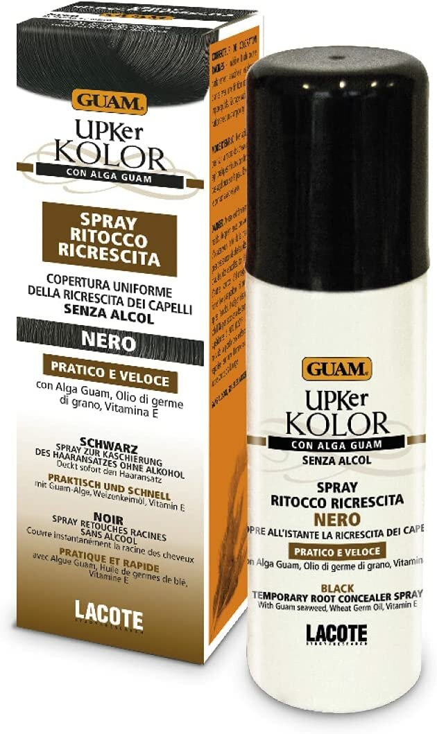 Guam UPKer Kolor Spray Ritocco Ricrescita Nero 75ml-2