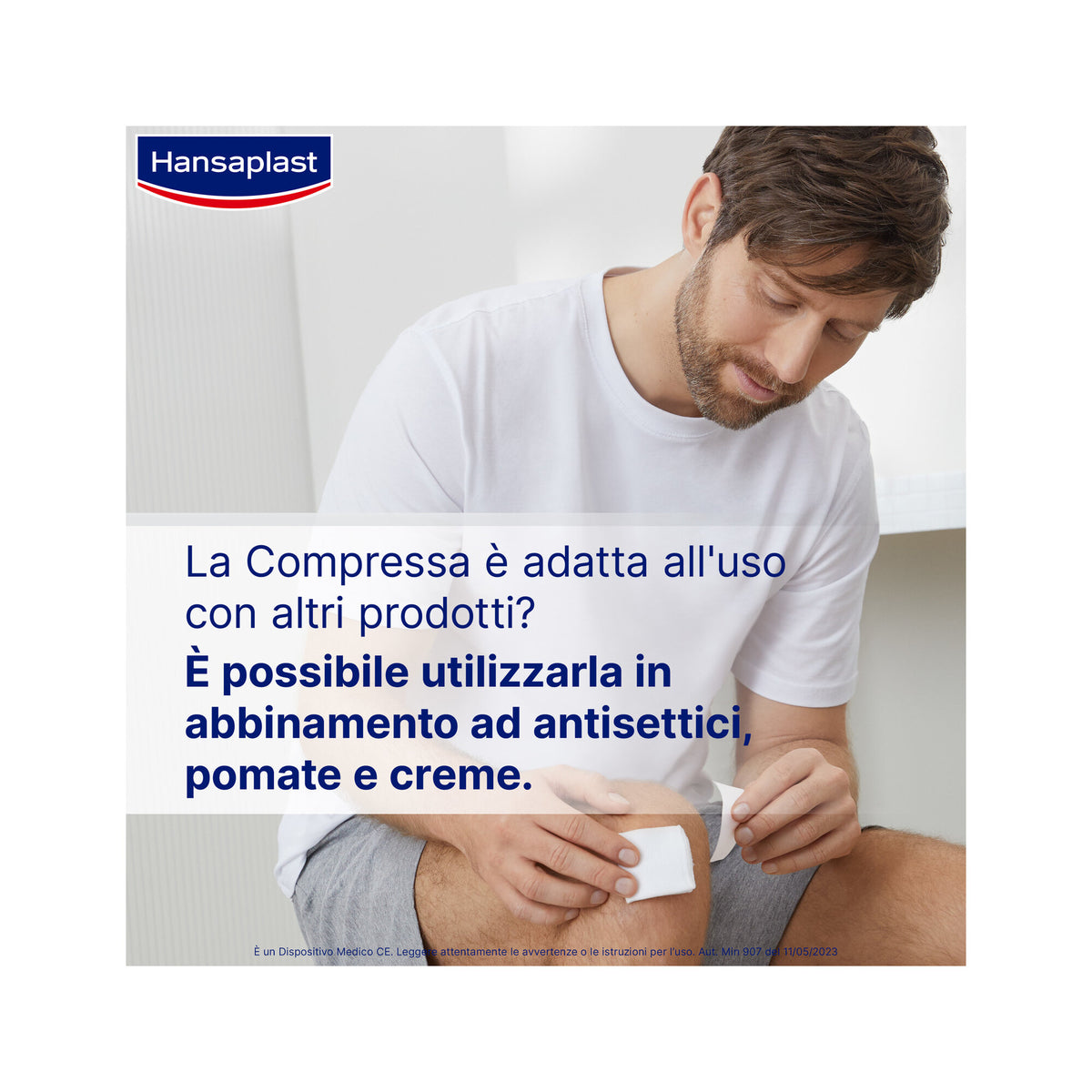 Hansaplast Compresse Sterili Garze Per Pulizia E Copertura Di Ferite 10x10cm 10 Pezzi-3