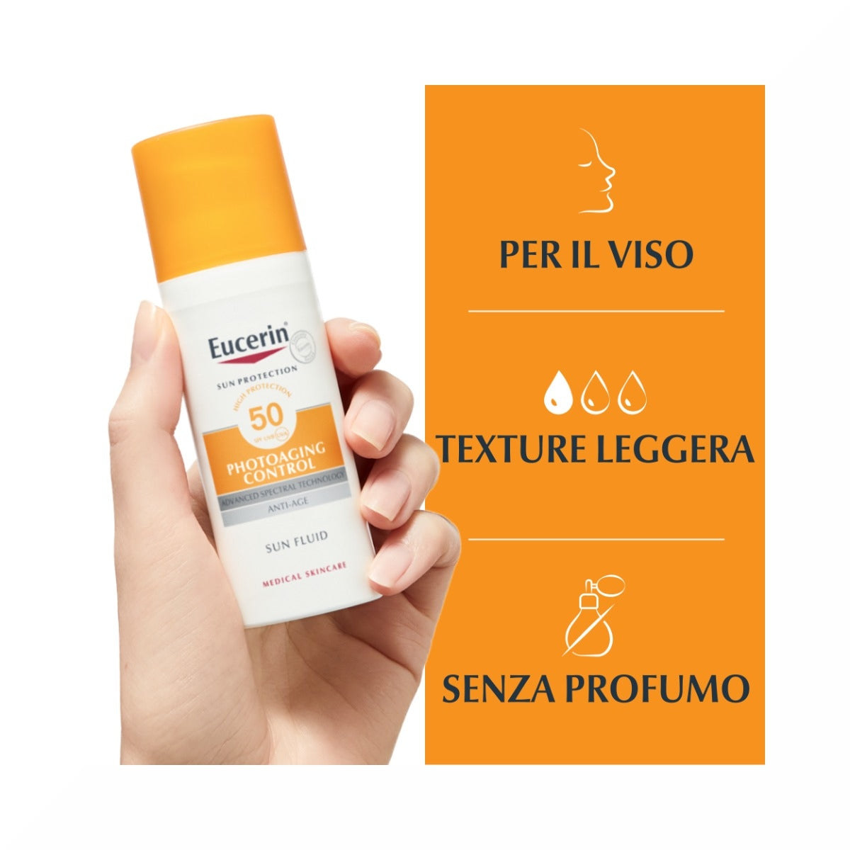 Eucerin Sun Fluido Anti-età FP50 50ml-3