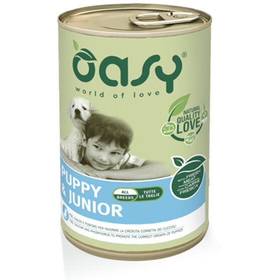 Oasy Wet Dog Lifestage Patè Cibo Umido Cuccioli Lattina 400g-1
