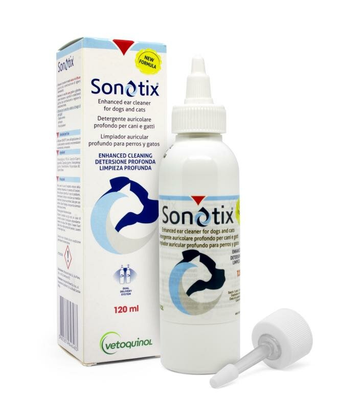 Sonotix Detergente Auricolare profondo per cani e gatti 120ml-3