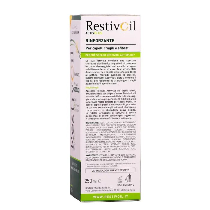 Restivoil ActivPlus olio-shampoo rinforzante per capelli fragili e sfibrati 250ml-5