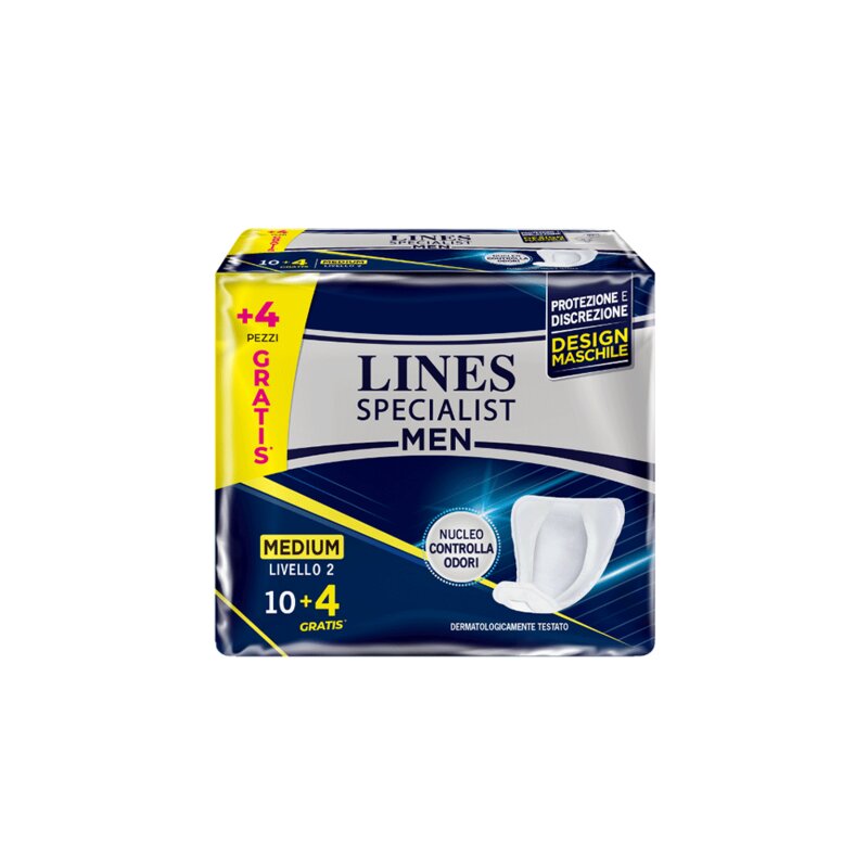 Lines Specialist Men Assorbenti Maschili Livello 2 Medium 14 Pezzi-3