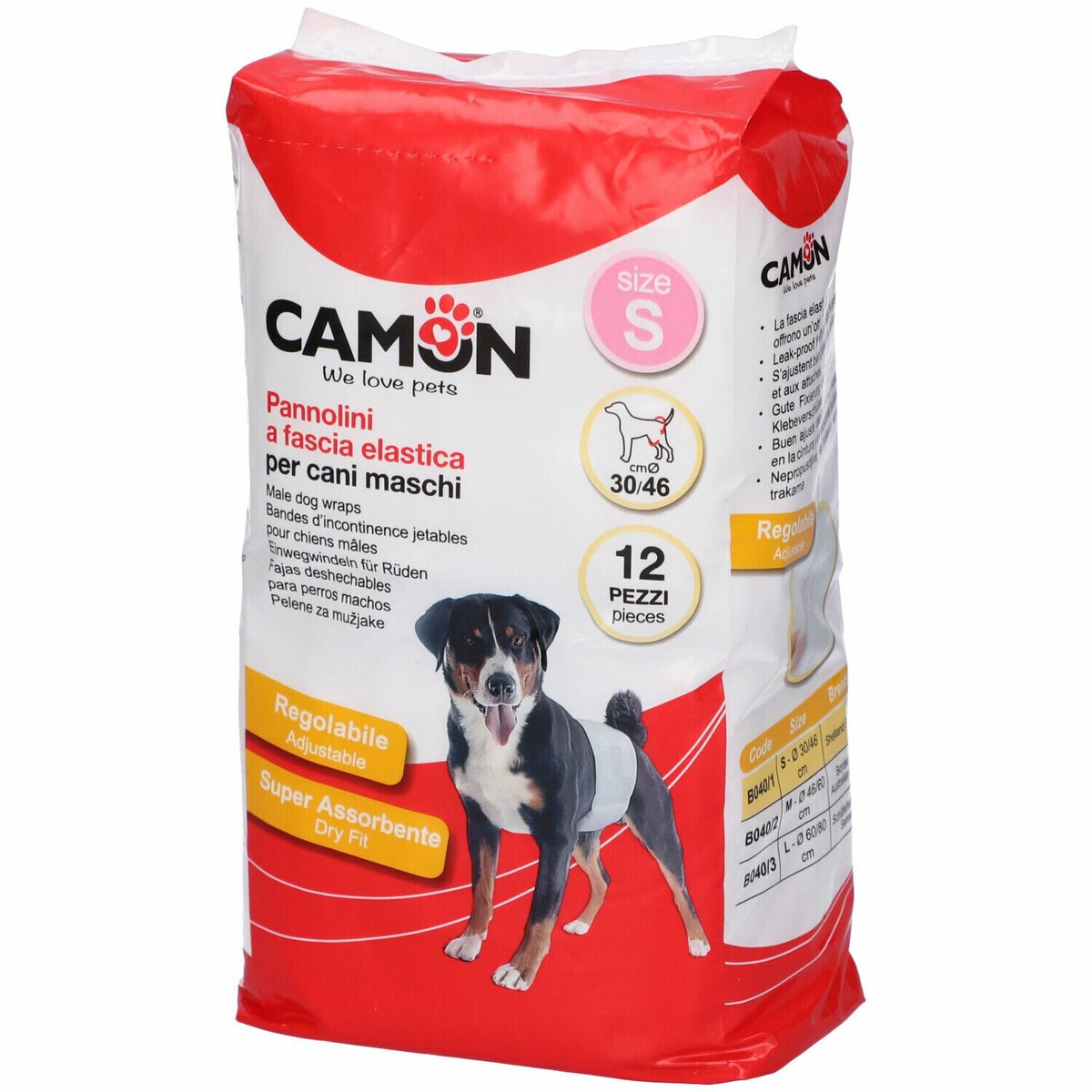 Camon Pannolini A Fascia Cani Maschi Misura 1-1