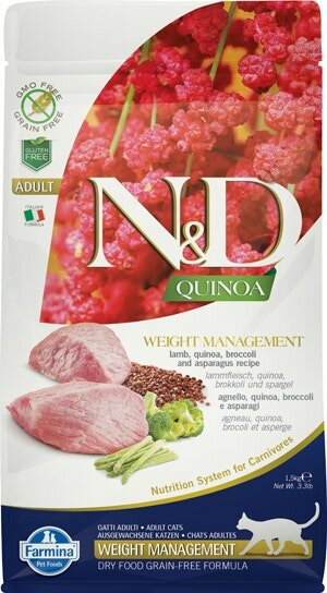 Farmin N&D Weight management Agnello E Quinoa Per Gatti Adulti Sacco 1,5kg-2